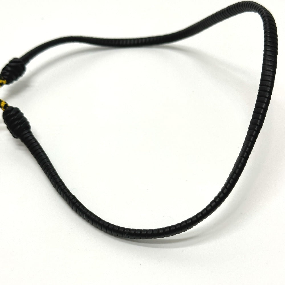 FENDI FF Vertigo Choker Necklace Leather Men's Black