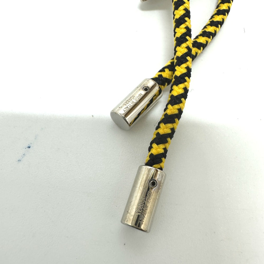 FENDI FF Vertigo Choker Necklace Leather Men's Black