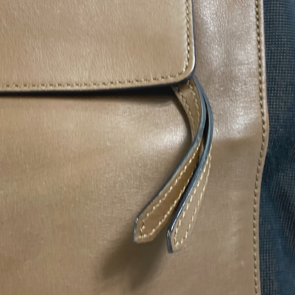FENDI 8BN251 ペカン ショルダーバッグ 肩掛け ハンドバッグ レザー/キャンバス レディース ブラウン