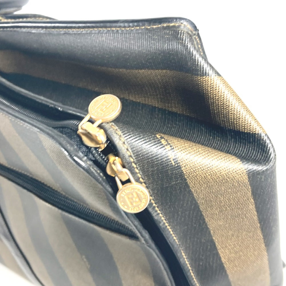 FENDI ヴィンテージ ズッカ 特大 カバン 旅行バッグ トラベルバッグ ボストンバッグ PVC/レザー メンズ ブラウン - brandshop-reference