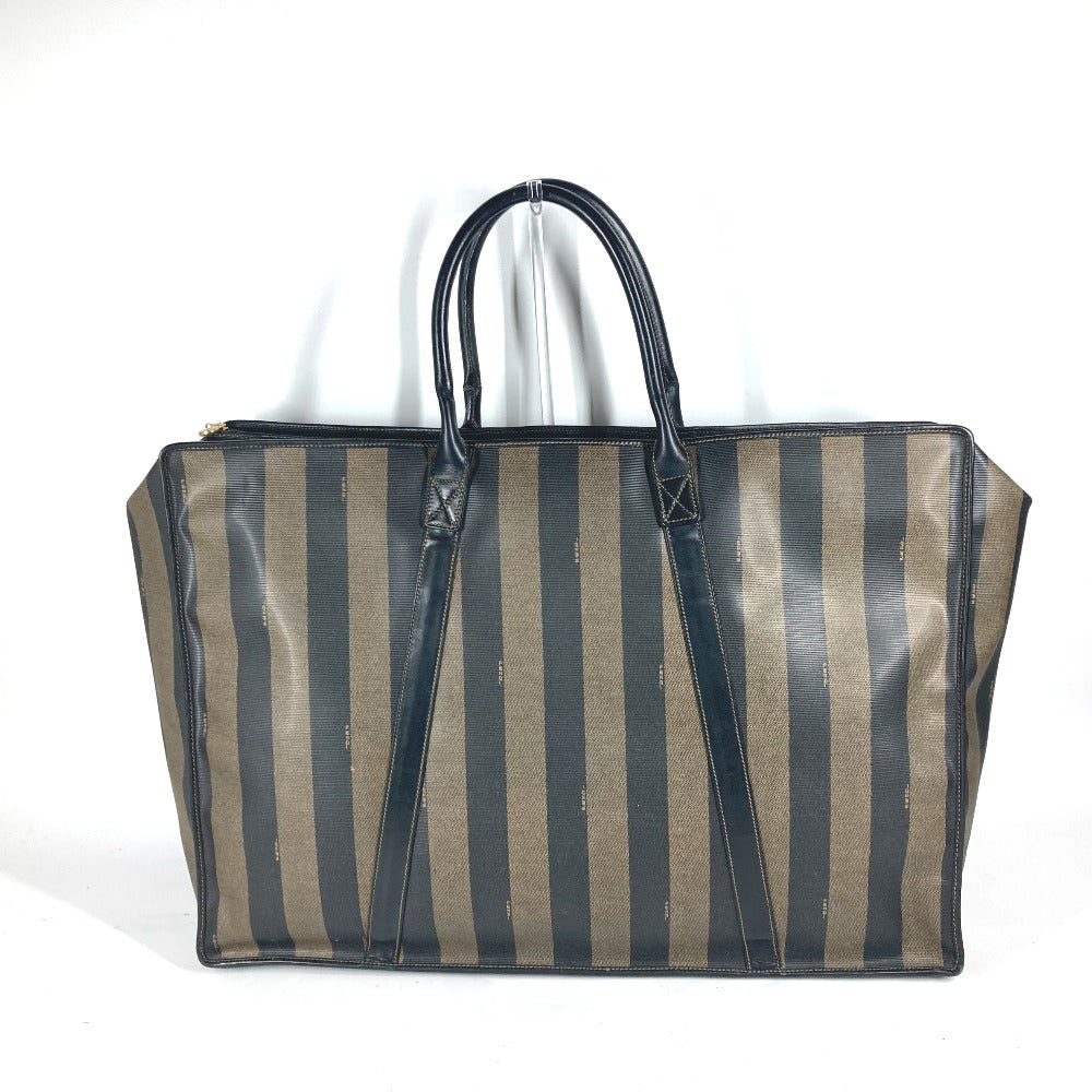 FENDI ヴィンテージ ズッカ 特大 カバン 旅行バッグ トラベルバッグ ボストンバッグ PVC/レザー メンズ ブラウン - brandshop-reference