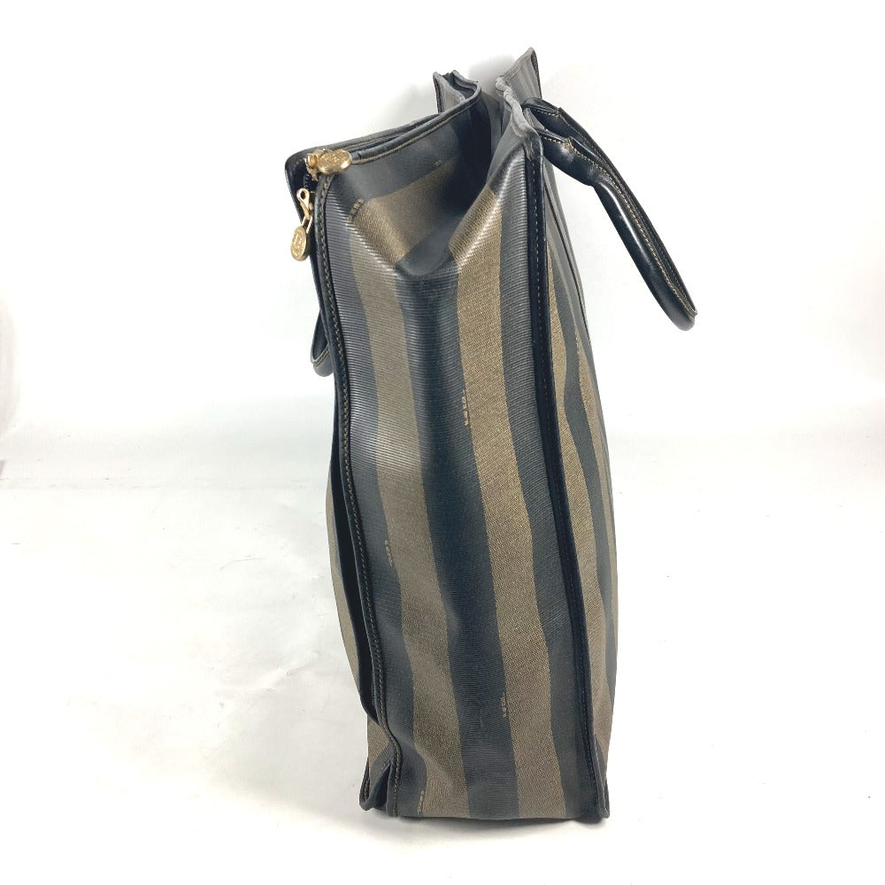 FENDI ヴィンテージ ズッカ 特大 カバン 旅行バッグ トラベルバッグ ボストンバッグ PVC/レザー メンズ ブラウン - brandshop-reference
