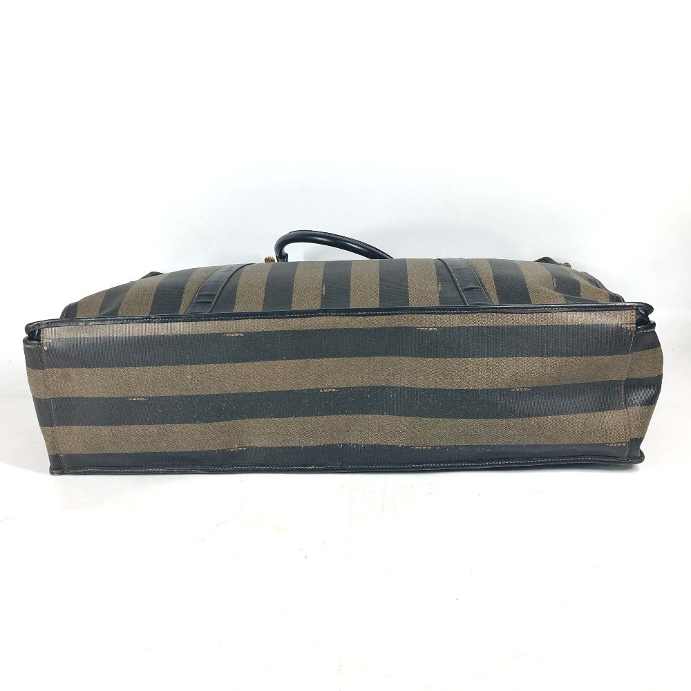 FENDI ヴィンテージ ズッカ 特大 カバン 旅行バッグ トラベルバッグ ボストンバッグ PVC/レザー メンズ ブラウン - brandshop-reference