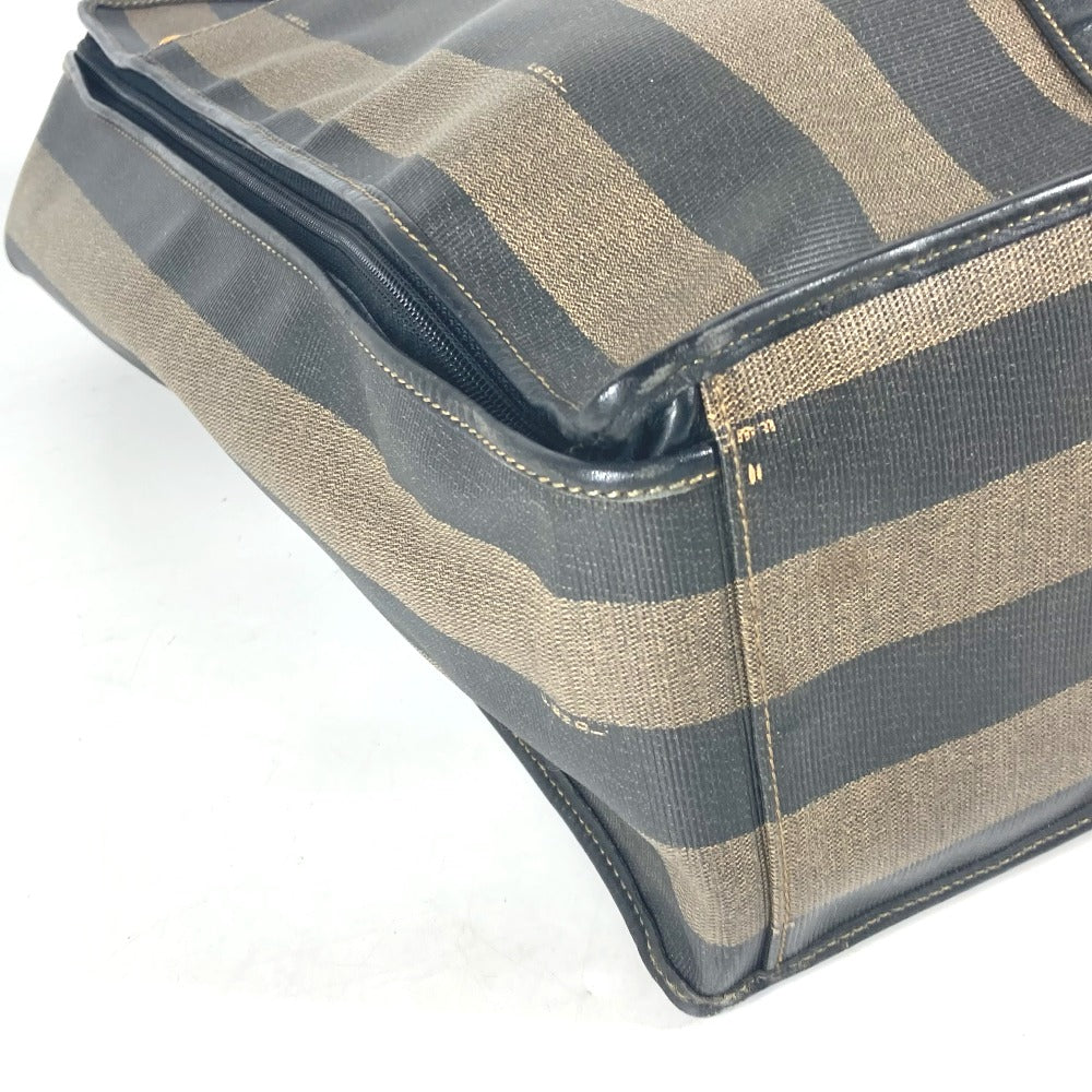 FENDI ヴィンテージ ズッカ 特大 カバン 旅行バッグ トラベルバッグ ボストンバッグ PVC/レザー メンズ ブラウン - brandshop-reference