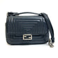 FENDI 8M0371 Double Micro Baguette Pochette, Crossbody Bag, 2-Way Mini Handbag/Shoulder Bag, Leather, Black, Women's