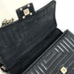 FENDI 8M0371 Double Micro Baguette Pochette, Crossbody Bag, 2-Way Mini Handbag/Shoulder Bag, Leather, Black, Women's