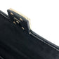 FENDI 8M0371 Double Micro Baguette Pochette, Crossbody Bag, 2-Way Mini Handbag/Shoulder Bag, Leather, Black, Women's