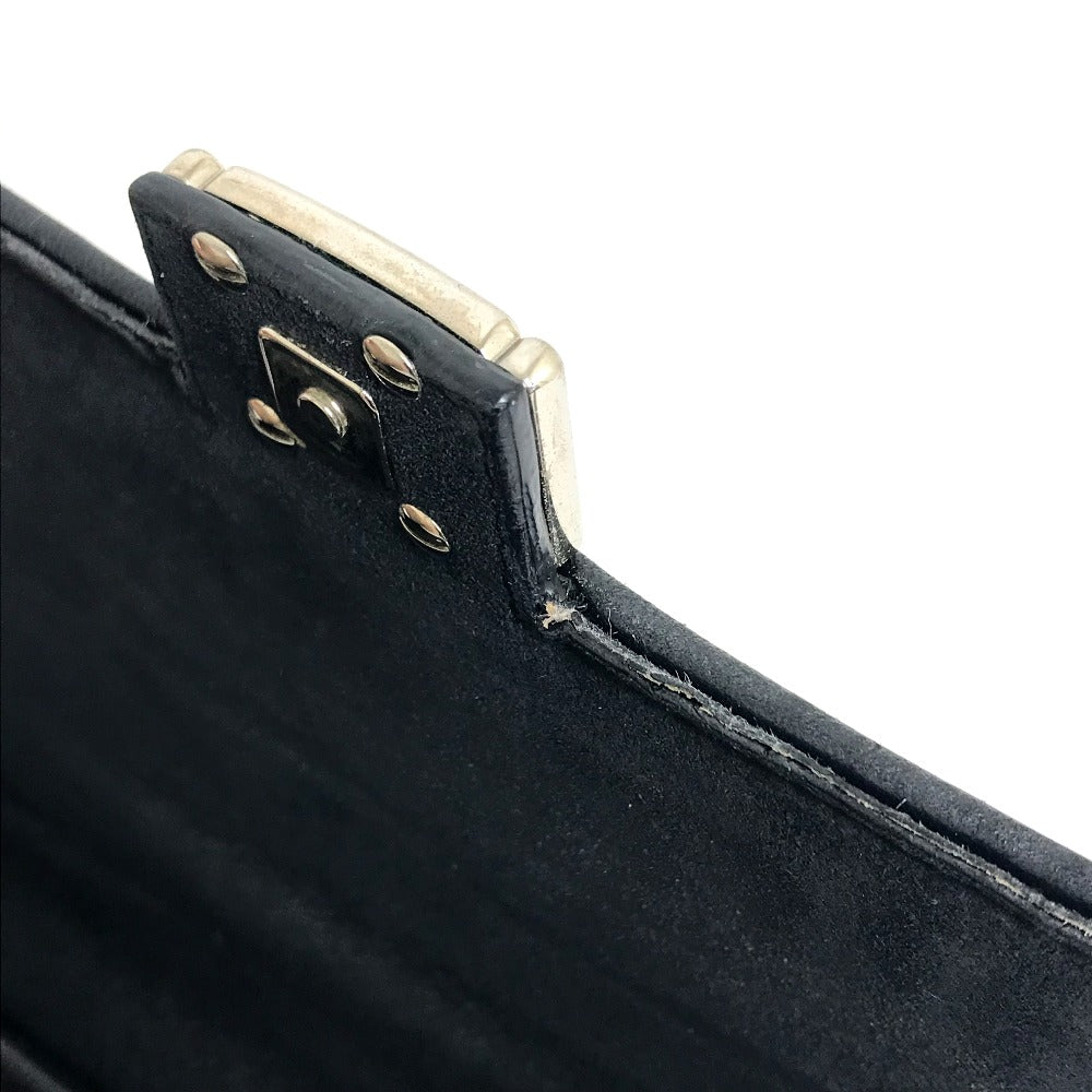 FENDI 8M0371 Double Micro Baguette Pochette, Crossbody Bag, 2-Way Mini Handbag/Shoulder Bag, Leather, Black, Women's