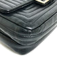 FENDI 8M0371 Double Micro Baguette Pochette, Crossbody Bag, 2-Way Mini Handbag/Shoulder Bag, Leather, Black, Women's
