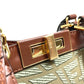 FENDI 8BH374 FF総柄 ピーカブー エックストート カバン 2WAY ショルダーバッグ トートバッグ コットン レディース グリーン