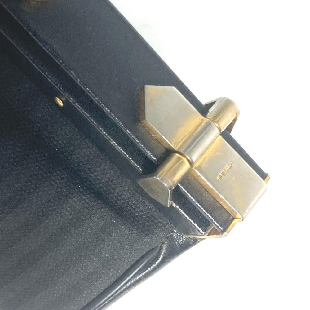 FENDI ヴィンテージ ドクターバッグ ペカン カバン ハンドバッグ レザー/PVC レディース ブラック