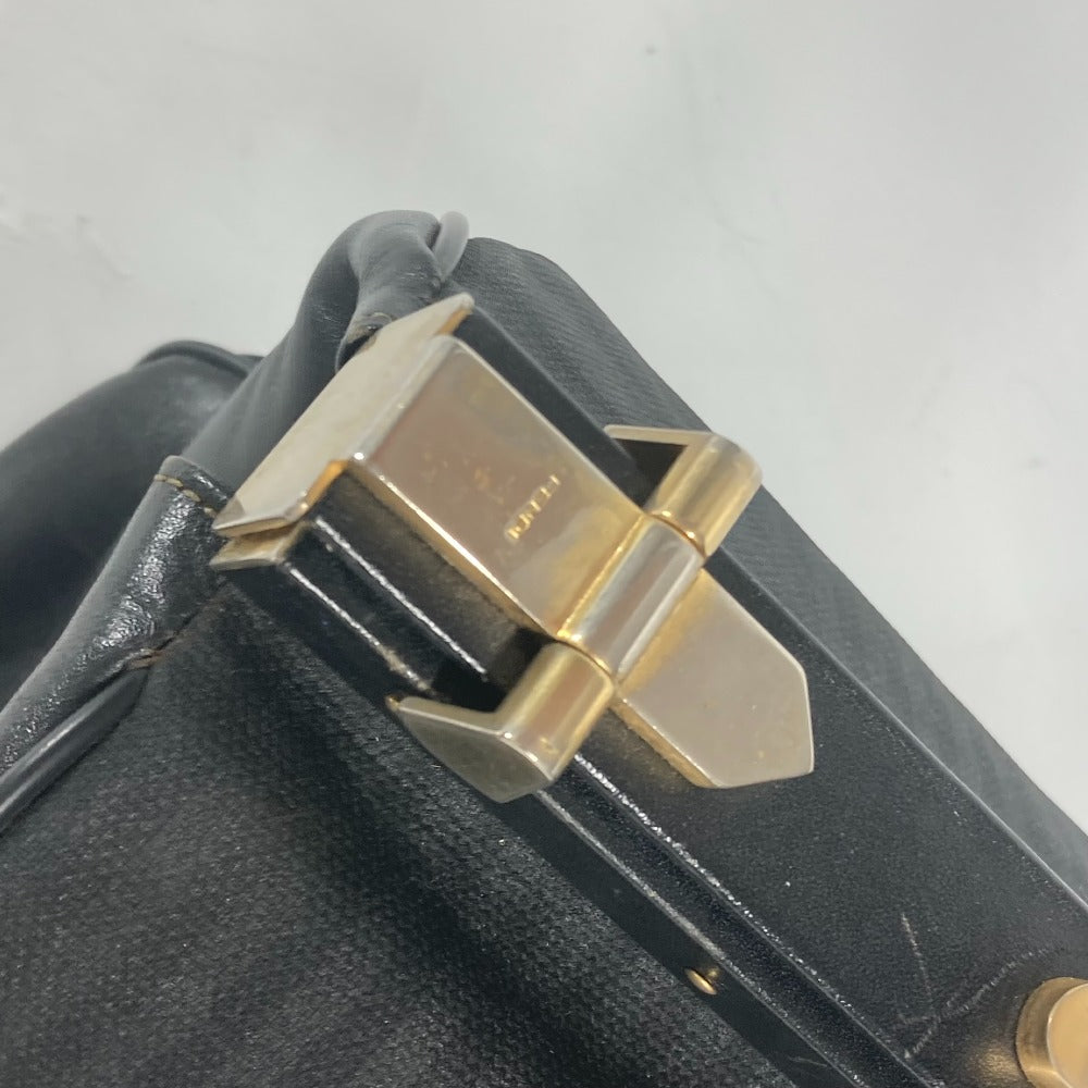 FENDI ヴィンテージ ドクターバッグ ペカン カバン ハンドバッグ レザー/PVC レディース ブラック