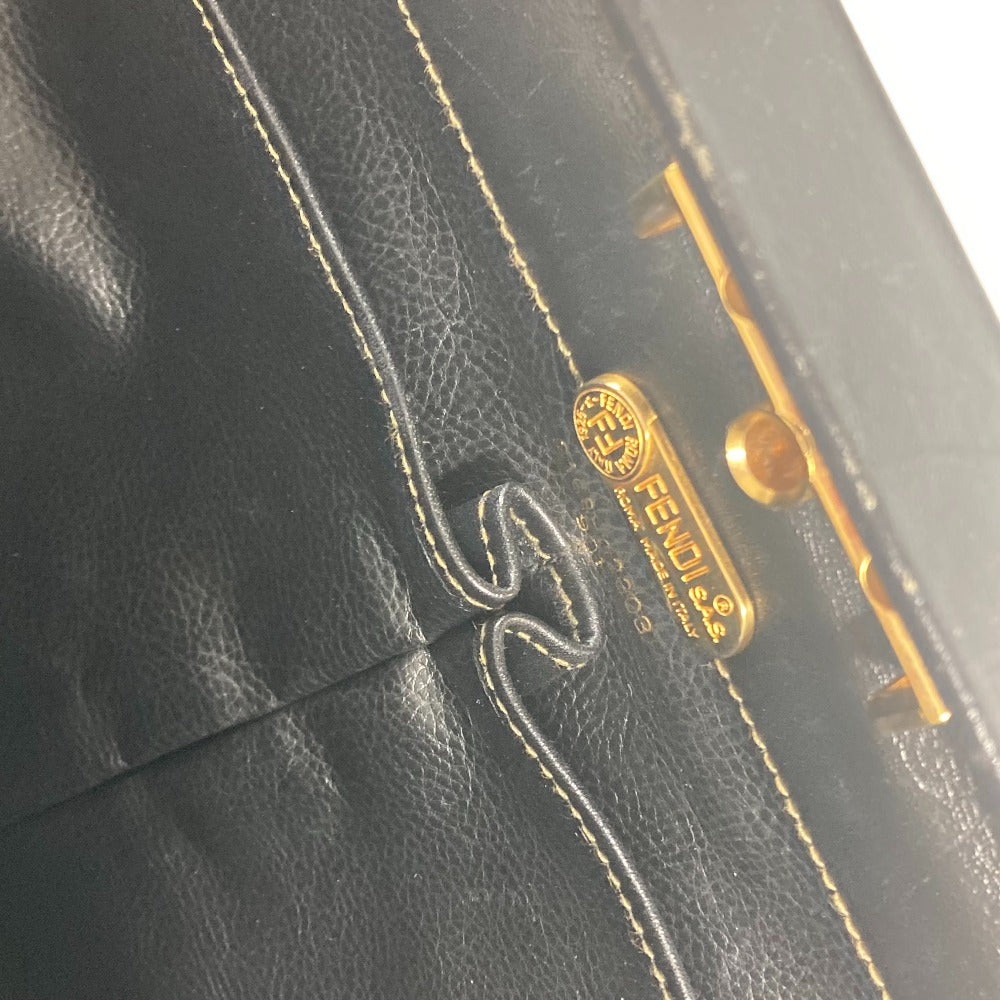 FENDI ヴィンテージ ドクターバッグ ペカン カバン ハンドバッグ レザー/PVC レディース ブラック
