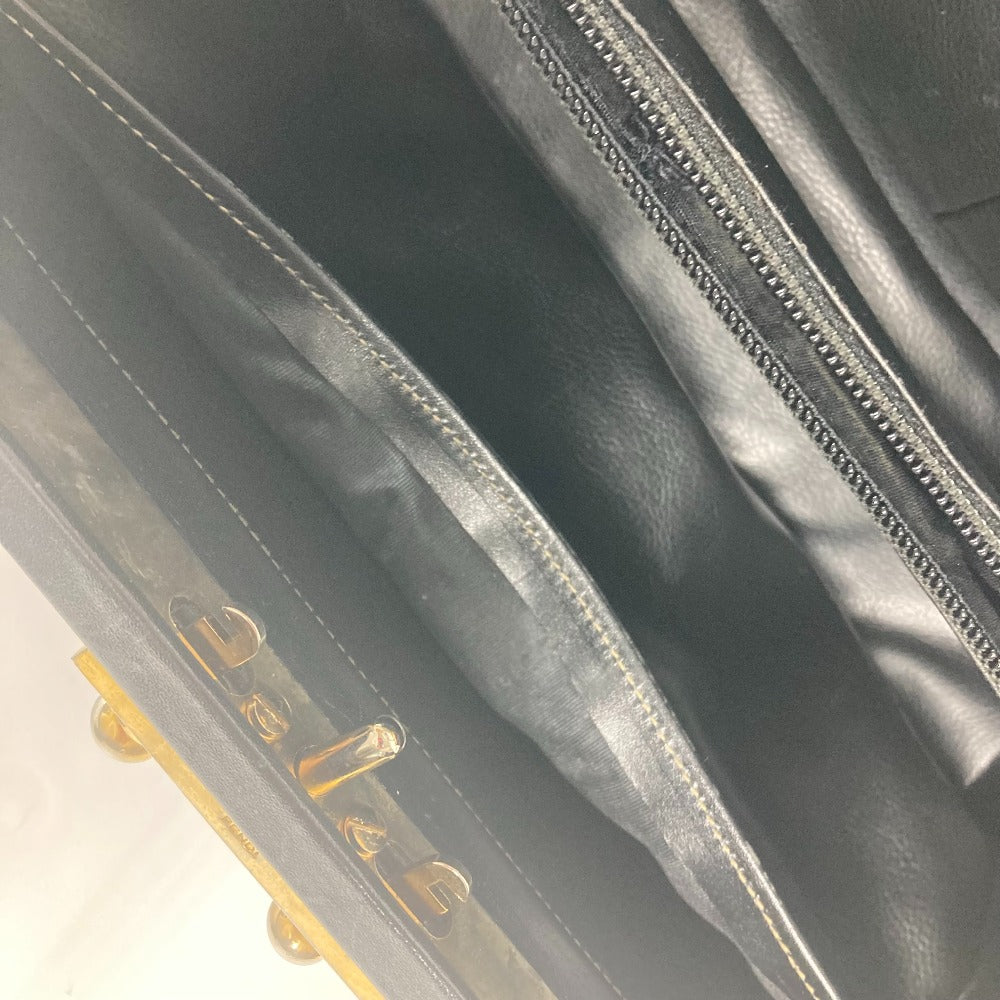 FENDI ヴィンテージ ドクターバッグ ペカン カバン ハンドバッグ レザー/PVC レディース ブラック