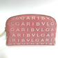 BVLGARI Logomania Makeup Pouch, Canvas, Women's, Pink