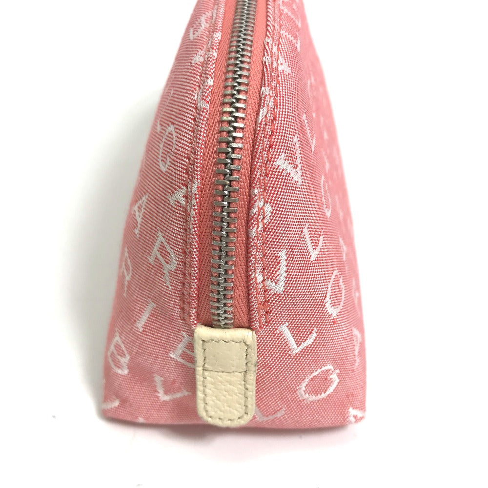 BVLGARI Logomania Makeup Pouch, Canvas, Women's, Pink