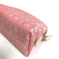 BVLGARI Logomania Makeup Pouch, Canvas, Women's, Pink