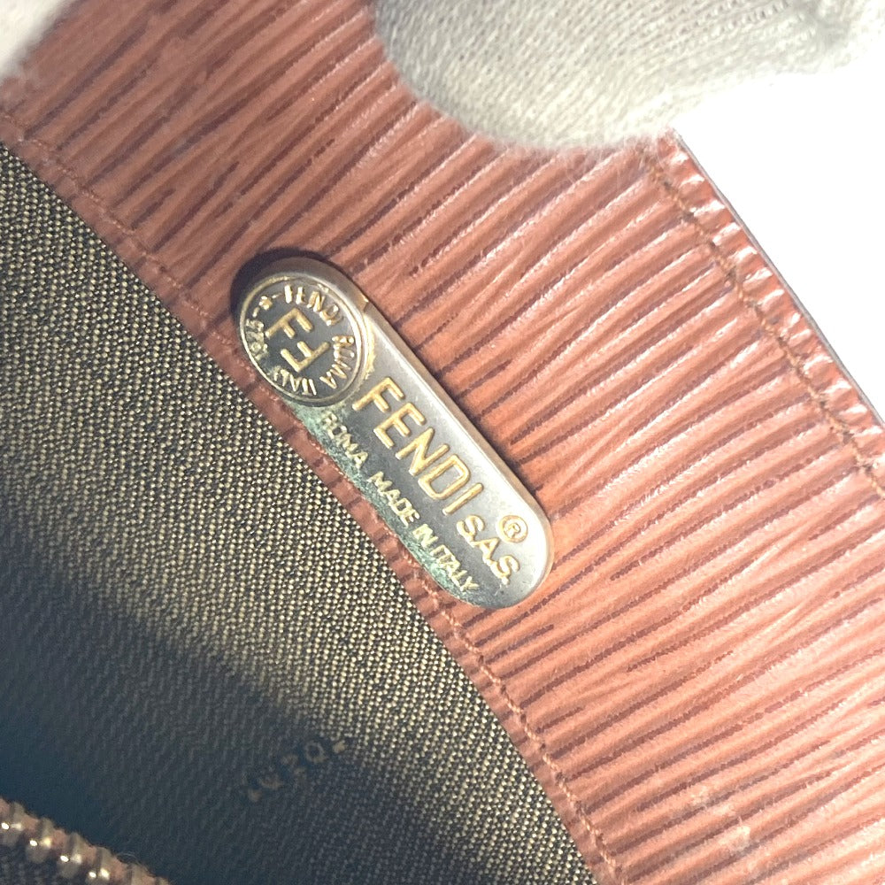 FENDI ヴィンテージ FFロゴ カバン トートバッグ 肩掛け ショルダーバッグ ハンドバッグ レザー レディース ブラウン - brandshop-reference