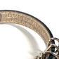 BVLGARI アイコン ロゴ チャーム アクセサリー バングル ブレスレット レザー レディース ブラック