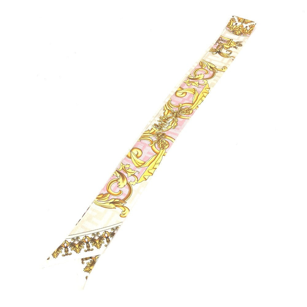 FENDI ヴェルサーチコラボ フェンダーチェ ラッピー FENDACE VERSACE バンドースカーフ スカーフ シルク レディース ピンク