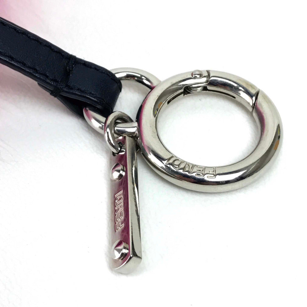 FENDI BAG BUGS Bag Bugs Key Ring Keychain Charm Fur Women's Pink