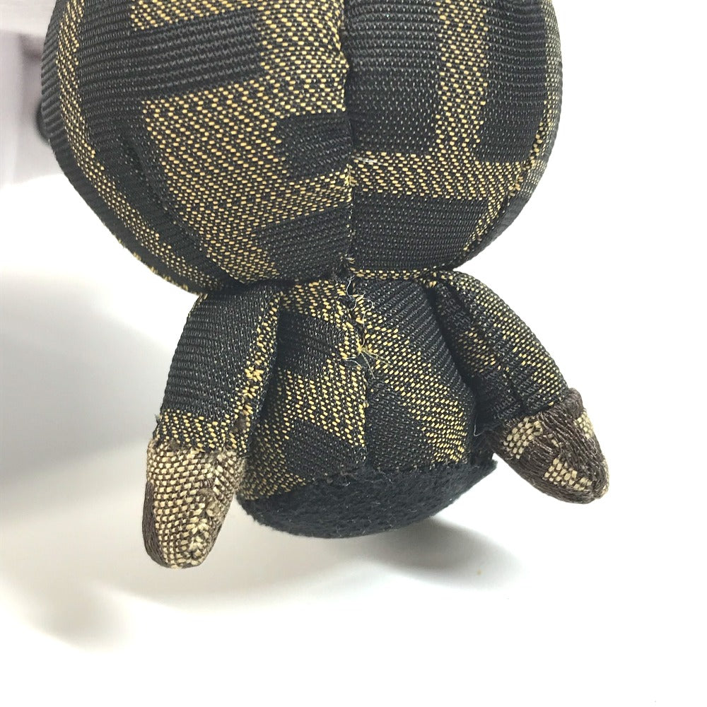 FENDI A BATHING APE アベイシングエイプ コラボ マイロ ズッカ 携帯ストラップ ぬいぐるみ チャーム キャンバス メンズ ブラウン