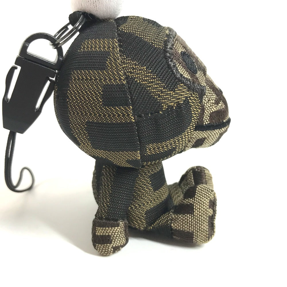 FENDI A BATHING APE アベイシングエイプ コラボ マイロ ズッカ 携帯ストラップ ぬいぐるみ チャーム キャンバス メンズ ブラウン