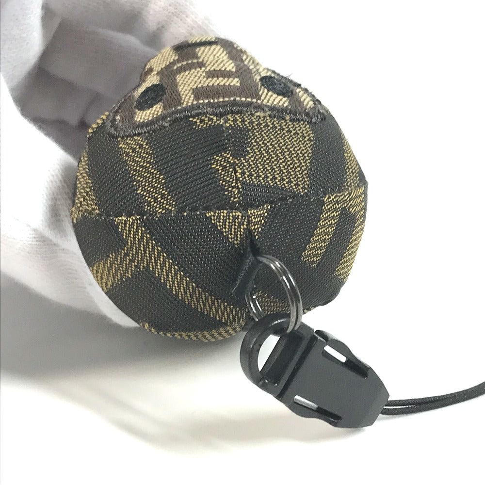 FENDI A BATHING APE アベイシングエイプ コラボ マイロ ズッカ 携帯ストラップ ぬいぐるみ チャーム キャンバス メンズ ブラウン