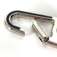 FENDI Logo compass carabiner Bag Charm Key Holder Metal Silver Used