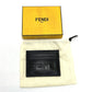 FENDI 7M0164 ロゴ 名刺入れ パスケース カードケース レザー メンズ ブラック