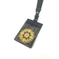 FENDI ヴェルサーチ コラボ VERSACE ロゴ フェンダーチェ FENDACE ズッカ ストラップ付 名刺入れ パスケース カードケース PVC ユニセックス ブラウン