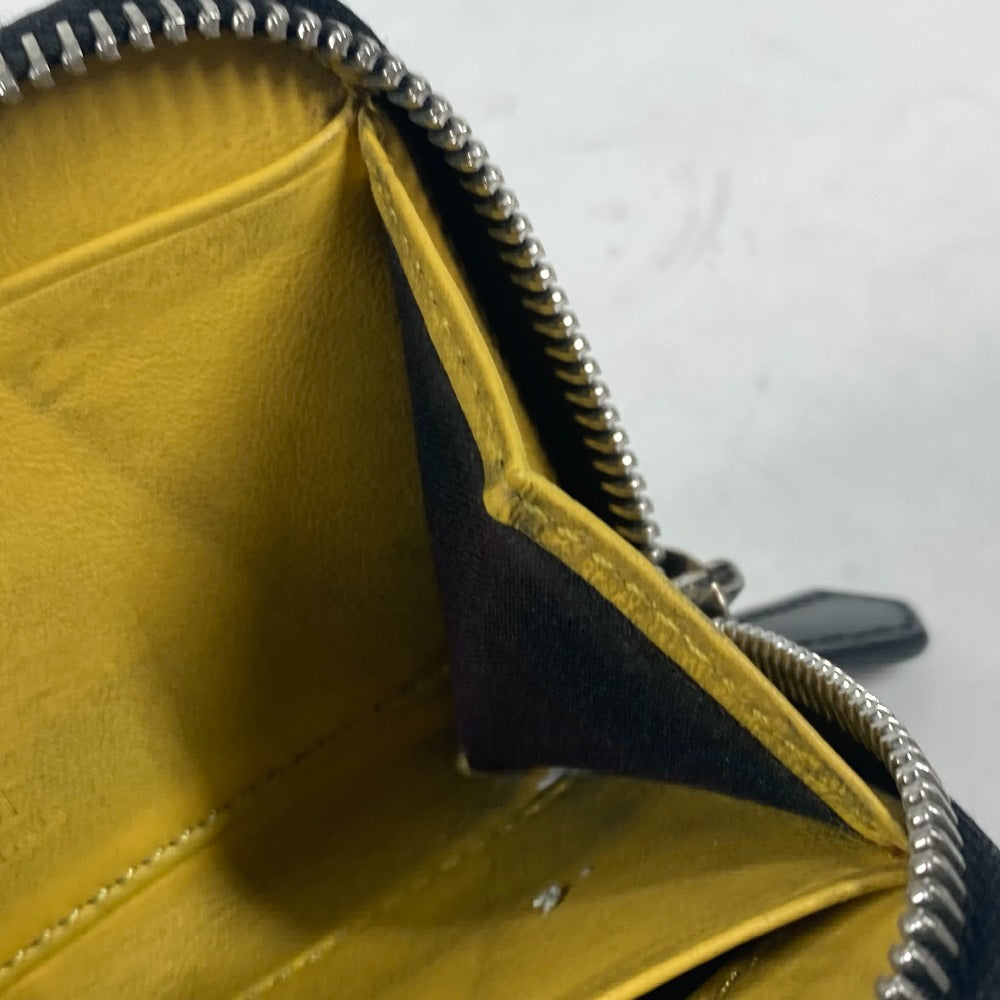 FENDI 7M0257 ロゴ ラウンドファスナー 財布 小銭入れ バイカラー コインケース レザー メンズ ブラック - brandshop-reference