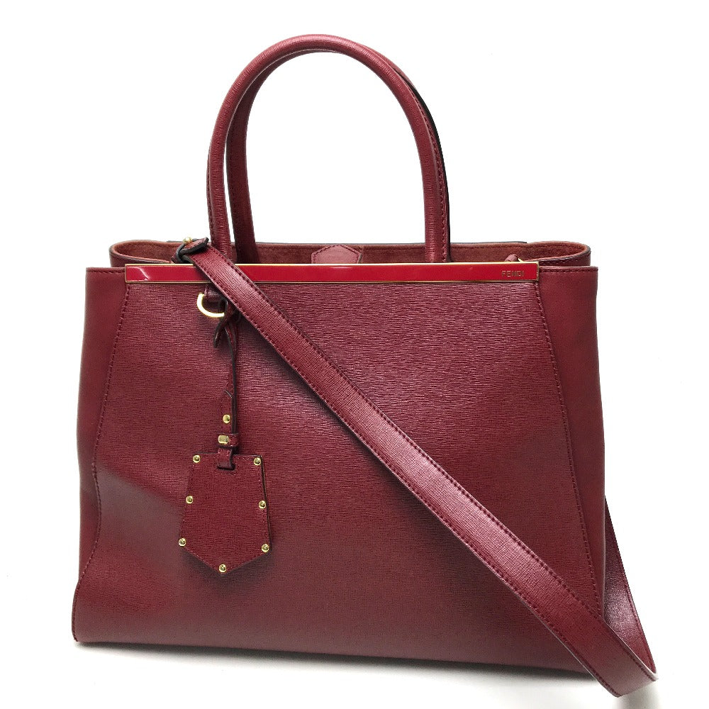 FENDI 8BH250 Toujours Bag, Handbag, Shoulder Bag, Leather, Women's, Dark Red