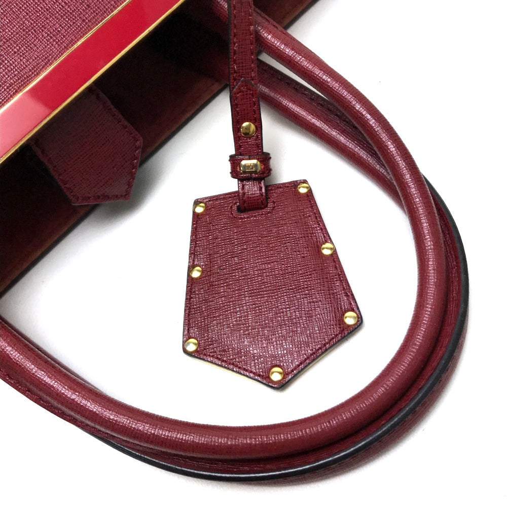FENDI 8BH250 Toujours Bag, Handbag, Shoulder Bag, Leather, Women's, Dark Red