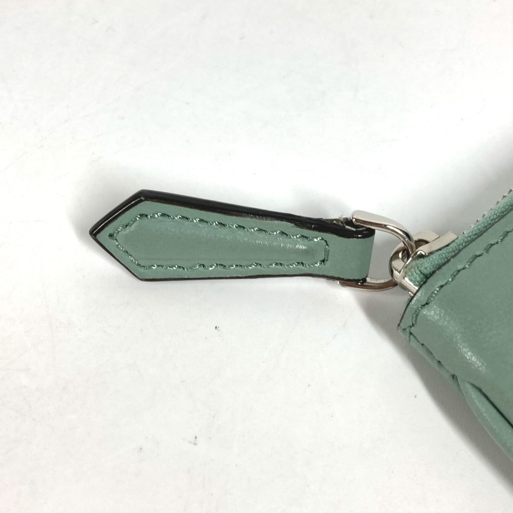 FENDI 8BS007 コインケース 財布 クラッチスモール ポーチ レザー レディース グリーン