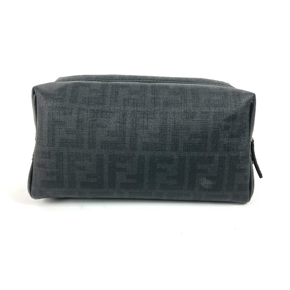 FENDI ズッカ ロゴ カバン ポーチ セカンドバッグ PVC メンズ ブラック