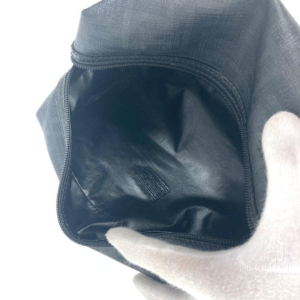 FENDI ズッカ ロゴ カバン ポーチ セカンドバッグ PVC メンズ ブラック