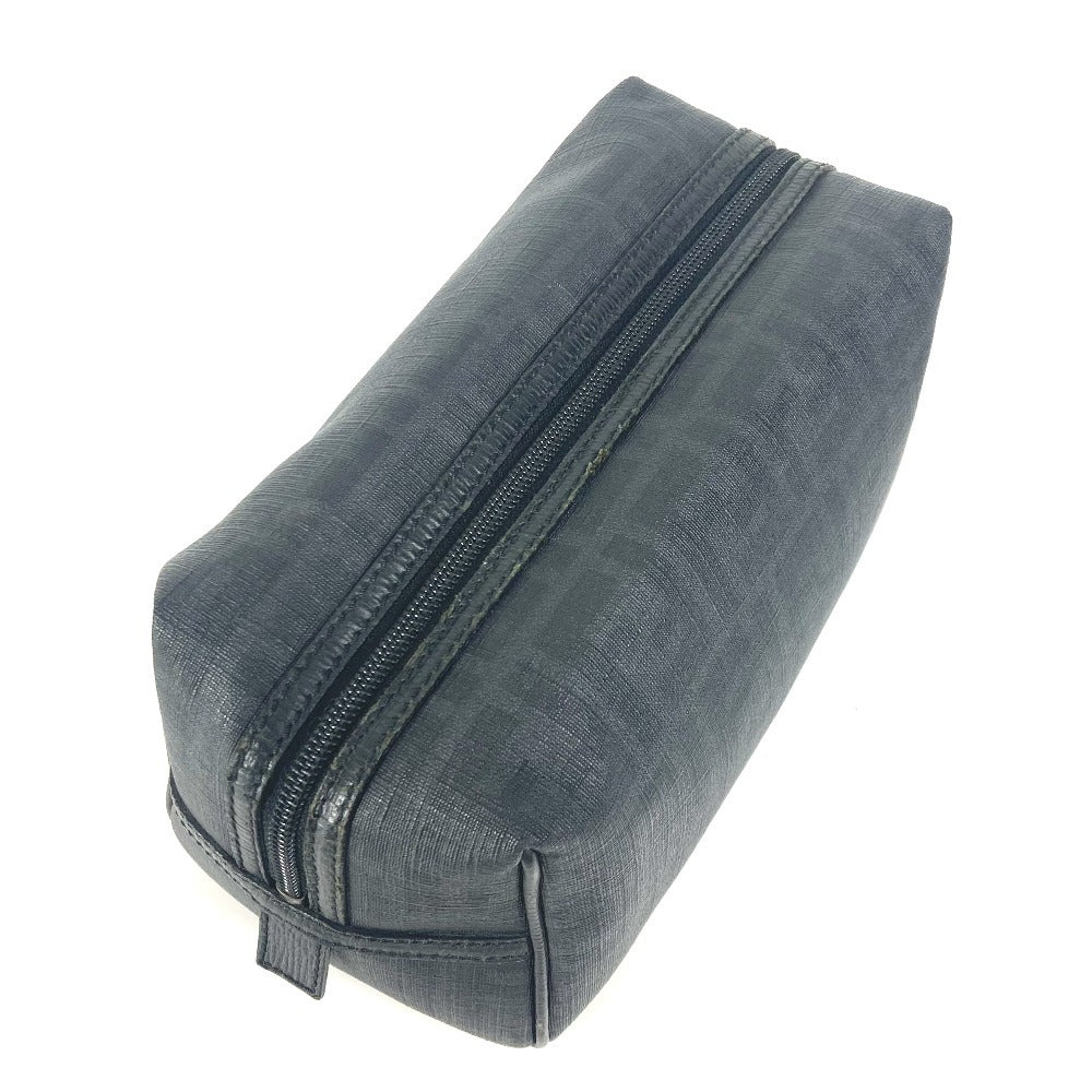FENDI ズッカ ロゴ カバン ポーチ セカンドバッグ PVC メンズ ブラック