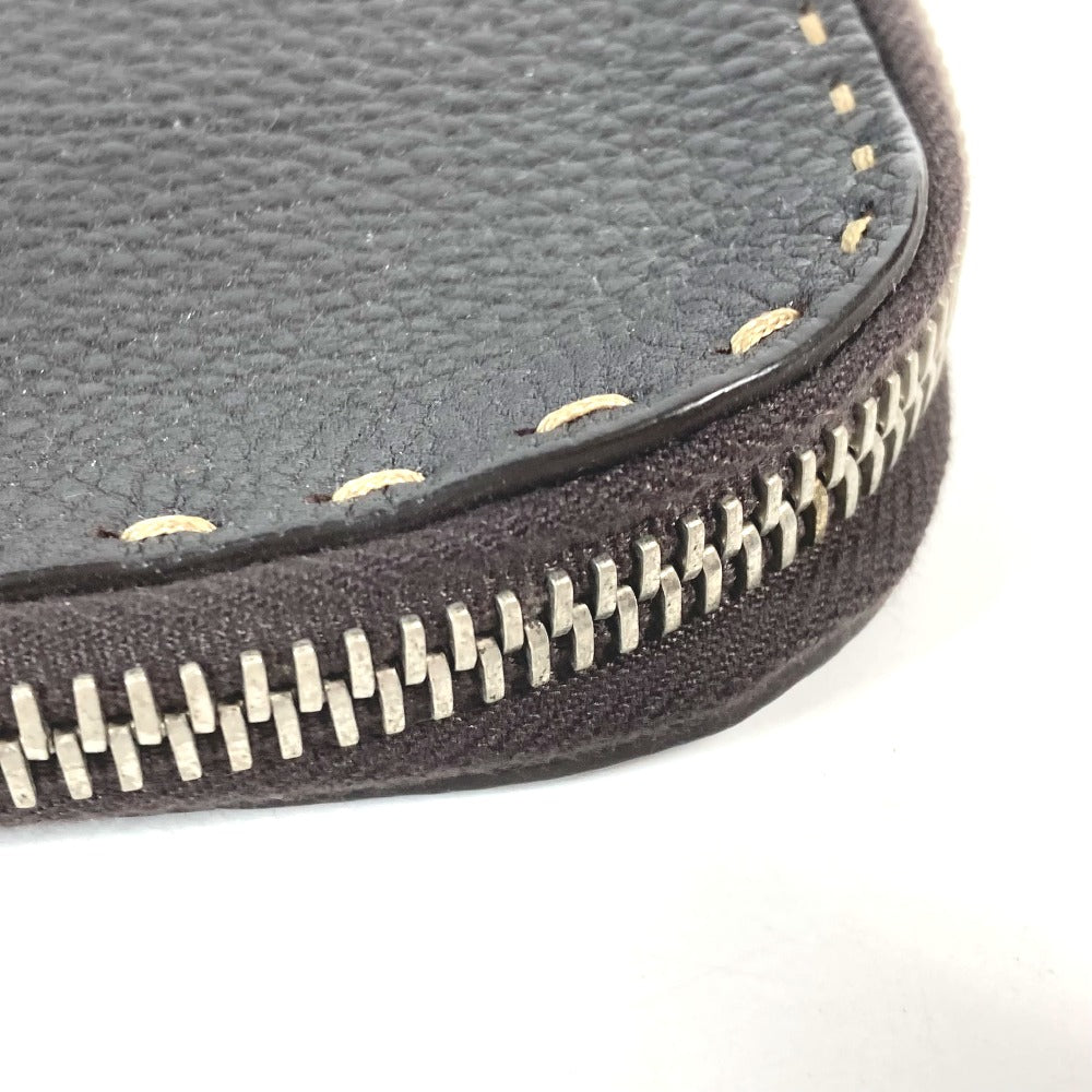 FENDI カバン ポーチ セレリア L字ファスナー クラッチバッグ レザー メンズ ダークブラウン