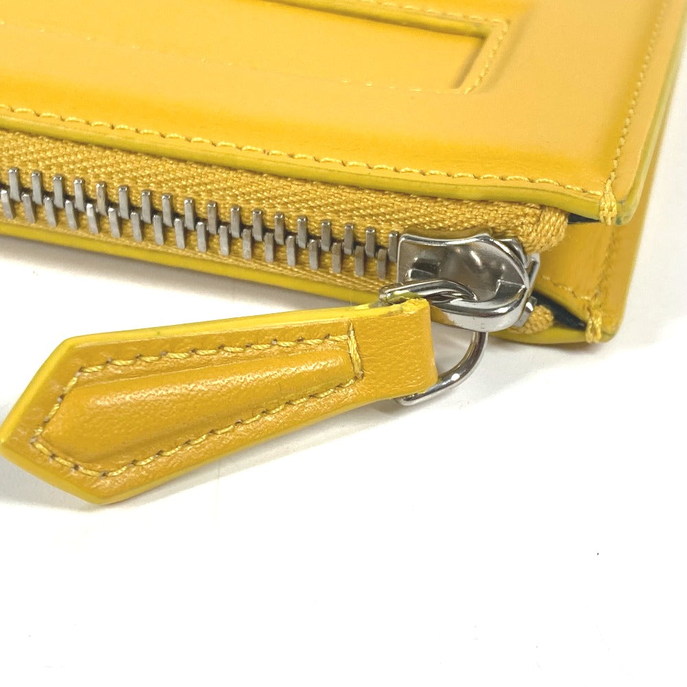 FENDI 7N0114 カバン ロゴ FFロゴ ポーチバケット ポーチ クラッチバッグ レザー レディース イエロー - brandshop-reference