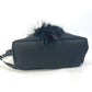 FENDI 7VZ016 Backpack, Karl Lagerfeld, Fur Studs, Nylon, Women's, Black