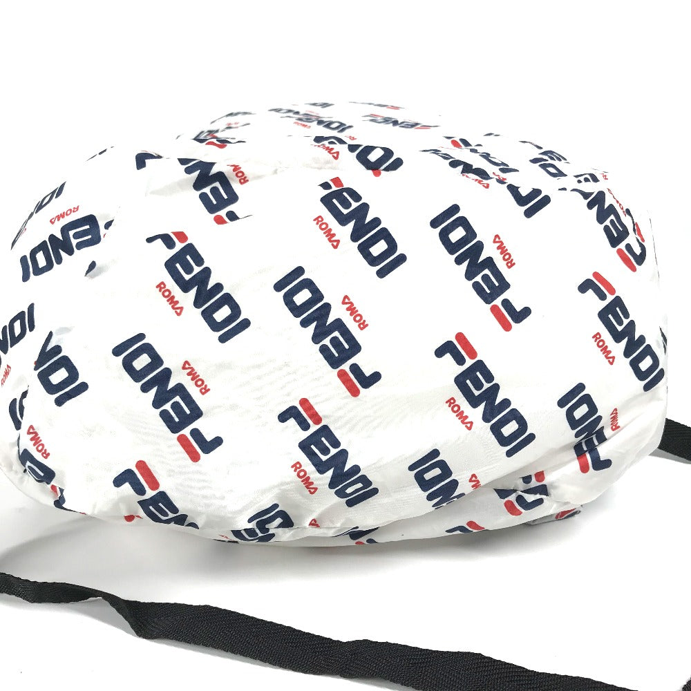 FENDI バックパック カバン フィラ FILA コラボ ポーチ付き リュックサック ナイロン レディース ホワイト