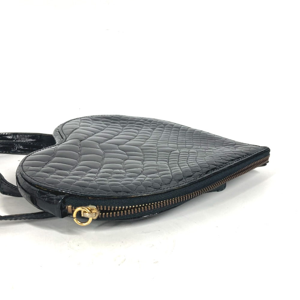 FENDI ヴィンテージ ハート バックパック カバン リュックサック レザー レディース ブラック