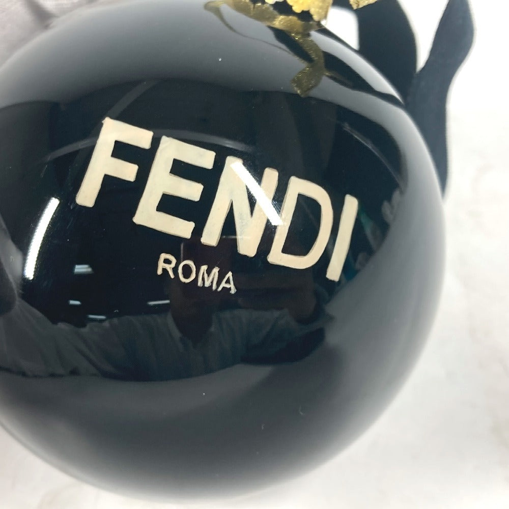 FENDI Xmas クリスマスボール ロゴ モンスター クリスマス オーナメント インテリア チャーム プラスチック ユニセックス ブラック