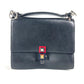 FENDI 8M0381 ミニ キャナイ スタッズ カバン フラップ ハンドバッグ レザー レディース ブラック