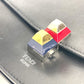 FENDI 8M0381 ミニ キャナイ スタッズ カバン フラップ ハンドバッグ レザー レディース ブラック