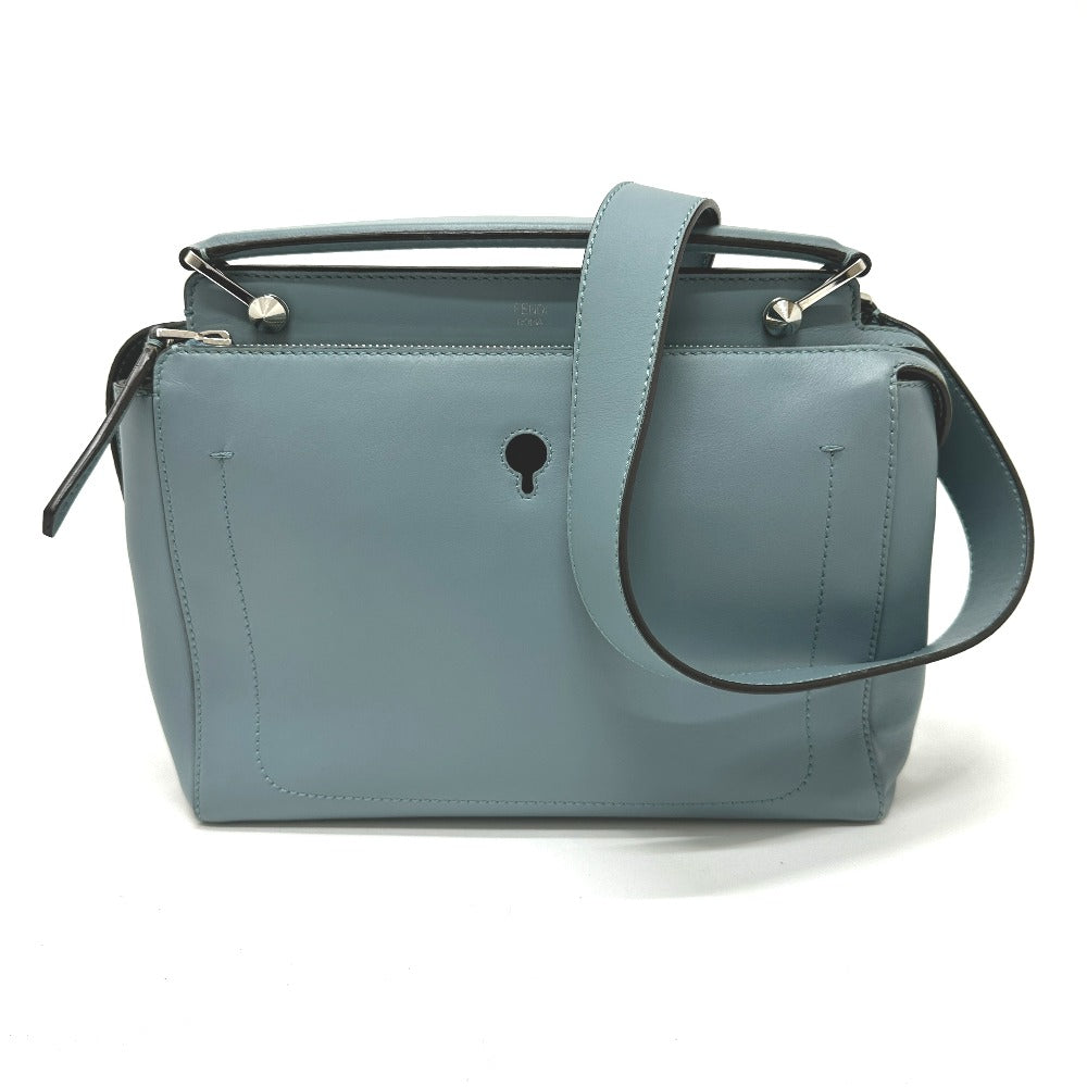 FENDI 8BN293 ドットコム 2WAYバッグ ショルダーバッグ カバン ハンドバッグ レザー レディース ブルー