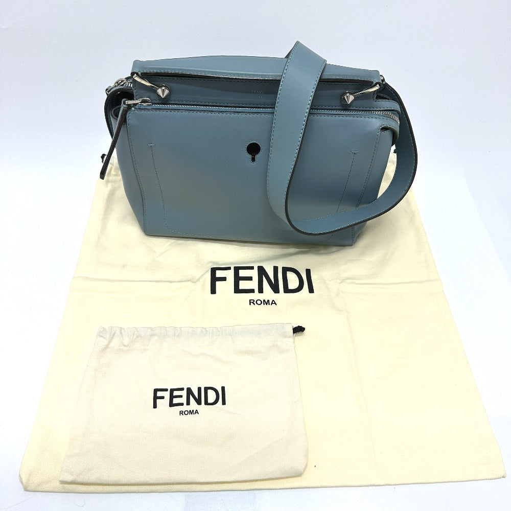 FENDI 8BN293 ドットコム 2WAYバッグ ショルダーバッグ カバン ハンドバッグ レザー レディース ブルー