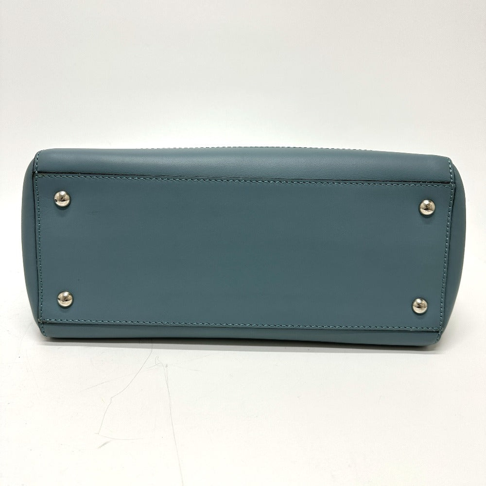 FENDI 8BN293 ドットコム 2WAYバッグ ショルダーバッグ カバン ハンドバッグ レザー レディース ブルー