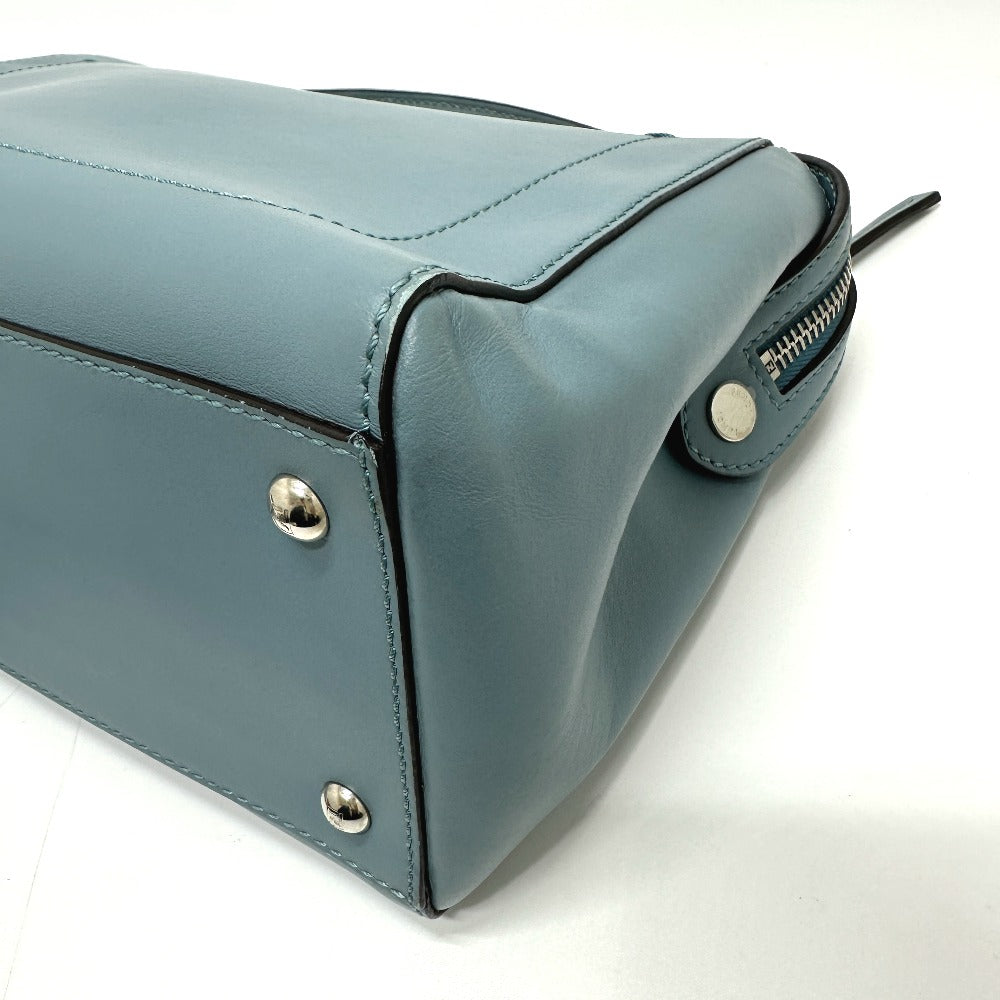 FENDI 8BN293 ドットコム 2WAYバッグ ショルダーバッグ カバン ハンドバッグ レザー レディース ブルー